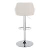 Daniella - Contemporary Adjustable Barstool With Swivel With Rounded Rectangle Footrest (Set of 2) - Chrome / Cream - Image 5