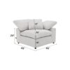 Naveen - 4 Piece Modular Sectional With Ottoman - Ivory - Image 11