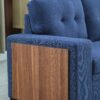 3 Piece Upholstered Sleeper Sofa - Blue - Image 4