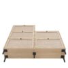 Modern Rattan 5 Door Shoe Storage Cabinet For Entryway Freestanding Design - Natural - Image 13