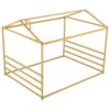 Queen Metal House Shape Platform Bed - Gold - Image 5