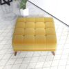 Addison - Square Upholstered Ottoman - Brown / Yellow - Image 5