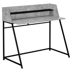 Computer Desk For Home Office, Laptop, Storage Shelves, Elegant Design - Gray