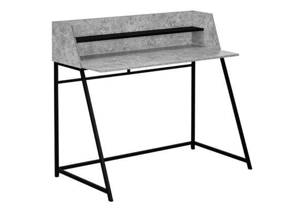 Computer Desk For Home Office, Laptop, Storage Shelves, Elegant Design - Gray