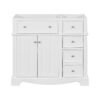 Bathroom Vanity Without Basin Sink, Frame Bathroom Storage Cabinet, Freestanding Vanity With 3 Drawers & Adjustable Shelf (Not Include Basin Sink) - White - Image 2