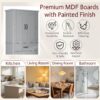Elegant Storage Cabinet With Multi Functional Space, 2 Drawers With Slide Rails, Adjustable Shelf - Gray - Image 9