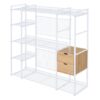 Open Style Wardrobe With Hanging Rails, Shelves And Drawers - White - Image 5