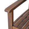 Wilson - Rustic Dining Chair Acacia Wood With Slat Panel Design (Set of 2) - Dark Brown - Image 13