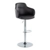 Boyne - Contemporary Adjustable Barstool With Swivel With Oval Footrest (Set of 2) - Chrome / Black - Image 2