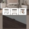 Carena - Night Stand With USB - White / Walnut - Image 9