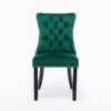Nikki - Modern, High-End Tufted Solid Wood Contemporary Velvet Upholstered Dining Chair With Wood Legs Nailhead Trim (Set of 2) - Green - Image 3