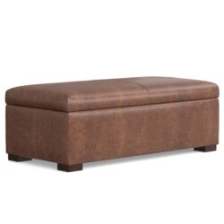 Gabbie - Rectangular Storage Ottoman - Brown