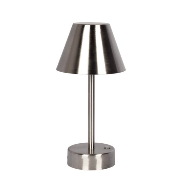 Elegance Rechargeable LED Table Lamp LED Touch Switch - Brushed Nickel / Silver