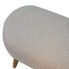 Boucle Hallway Bench - Cream - Image 5