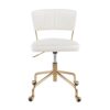 Tania - Contemporary Task Chair - Gold / Cream - Image 5