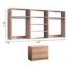 Devi - Wall Mounted Wood Closet System With Modular Versatility And Warm - Oak - Image 11