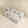 Beatrice - Modern Tufted Right Sectional Sofa - Ivory - Image 2