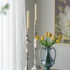 Rectangular Console Table With Elegant Floral Design And Mirrored - Silver Multi - Image 8