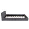 Queen Size Upholstered Platform Bed With Thick, Grounded Bed With Solid Frame - Gray - Image 4