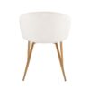 Claire - Contemporary Glam Chair (Set of 2) - Gold / Cream - Image 5