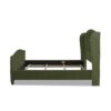 Marcella - Queen Upholstered Shelter Headboard Bed Set - Olive Green - Image 5