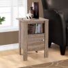 Accent Nightstands, Storage, Transitional - Taupe - Image 4