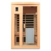 Low Emf Front Door With Heating Panel 2 Person Hemlock Far Infrared Indoor Suana Room - Natural - Image 5