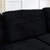 Modern Minimalist Style L Shape Modular Sectional Sofa - Black - Image 5