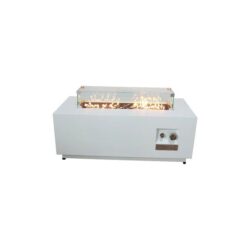Outdoor Fire Pit Table With Cover - White