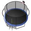 12Ft Recreational Kids Trampoline With Safety Enclosure Net & Ladder, Outdoor Recreational Trampolines - Blue - Image 3
