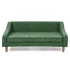 Modern Durable Elevated Dog Sofa Bed With Irregular Armrest Design Comfortable Soft Pet Sofa Foam Material - Green - Image 8
