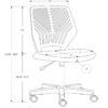 Office Chair, Adjustable Height, Swivel & Ergonomic, Contemporary And Modern - White - Image 5