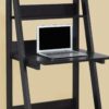 Computer Desk For Home Office, Laptop, Leaning, Storage Shelves, Contemporary & Modern - Espresso - Image 5