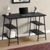 Computer Desk For Home Office, Laptop, Storage Shelves, Contemporary & Modern - Black - Image 4