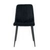 Indoor Velvet Dining Chair, Modern Kitchen Dining Chair With Cushion Back, Upholstered Side Chair With Coated Metal Legs, Family Kitchen Dining Room And Living Room (Set of 4) - Black - Image 8