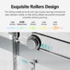Frameless Double Sliding Soft Close Shower Door - Chrome - Image 5