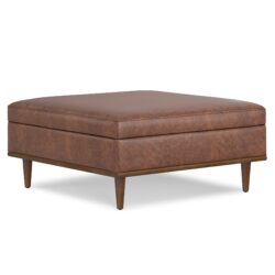 Shiloh - Multifunctional Square Storage Ottoman - Brown