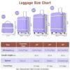 Hardshell Luggage Sets 4 Pieces 20" / 24" / 28" Luggages And Cosmetic Case Spinner Suitcase With Tsa Lock Lightweight - Purple - Image 2