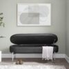 Chloe - Contemporary / Glam Bench - Chrome / Black - Image 10
