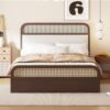 Queen Size Platform Bed With Trundle And 2 Drawers - Espresso - Image 20