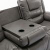 3 Seater Home Theater Recliner Manual Recliner Chair With Two Built-In Cup Holders For Living Room - Gray - Image 22
