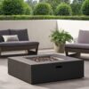 Modern 50, 000 Btu Square Fire Table With Propane Tank - Dark Gray - Image 11