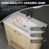 Modern 30" Freestanding Bathroom Vanity With Ceramic Sink And 2 Soft Closing Doors - Oak - Image 8