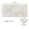 Snow Mountain Marble Tiles For Wall Decoration FS Textured Stone (Set of 4) - White / Natural - Image 3