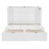 Full Size Murphy Bed With Drawer And A Set Of Sockets & USB Ports, Pulley Structure Design - White - Image 10