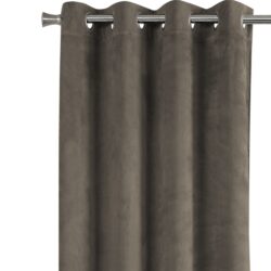 2 Pieces Set, Curtain Panel, Room Darkening, Grommet, Contemporary & Modern - Taupe