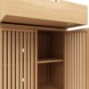 Rustic Cottage Style Double Door Bamboo Storage Cabinet With High Capacity For Main Living Spaces - Natural - Image 12