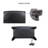 18" 3D Flame Electric Infrared Quartz Fireplace Stove With Remote Control - Antique Black - Image 2