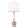 Cairo - Contemporary Table Lamp (Set of 2) - Nickel / White / Silver Trim - Image 3