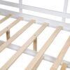 Full Size House Bed With Trundle, Modern Design For Kids With Storage Shlef - White - Image 13